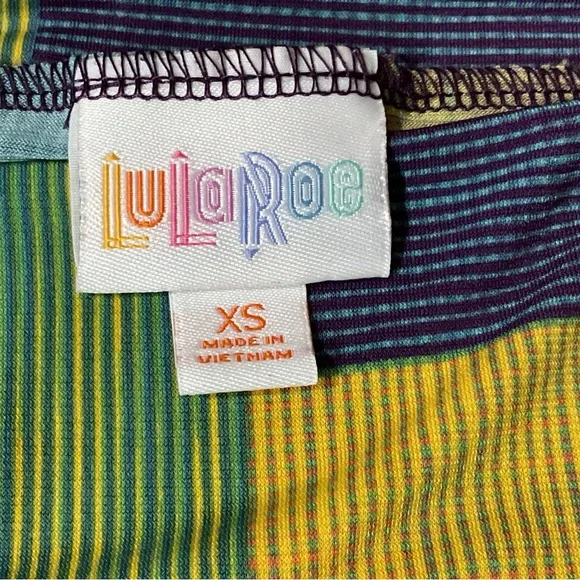 LuLaRoe XS Patchwork Azure Skirt - Picture 3 of 5